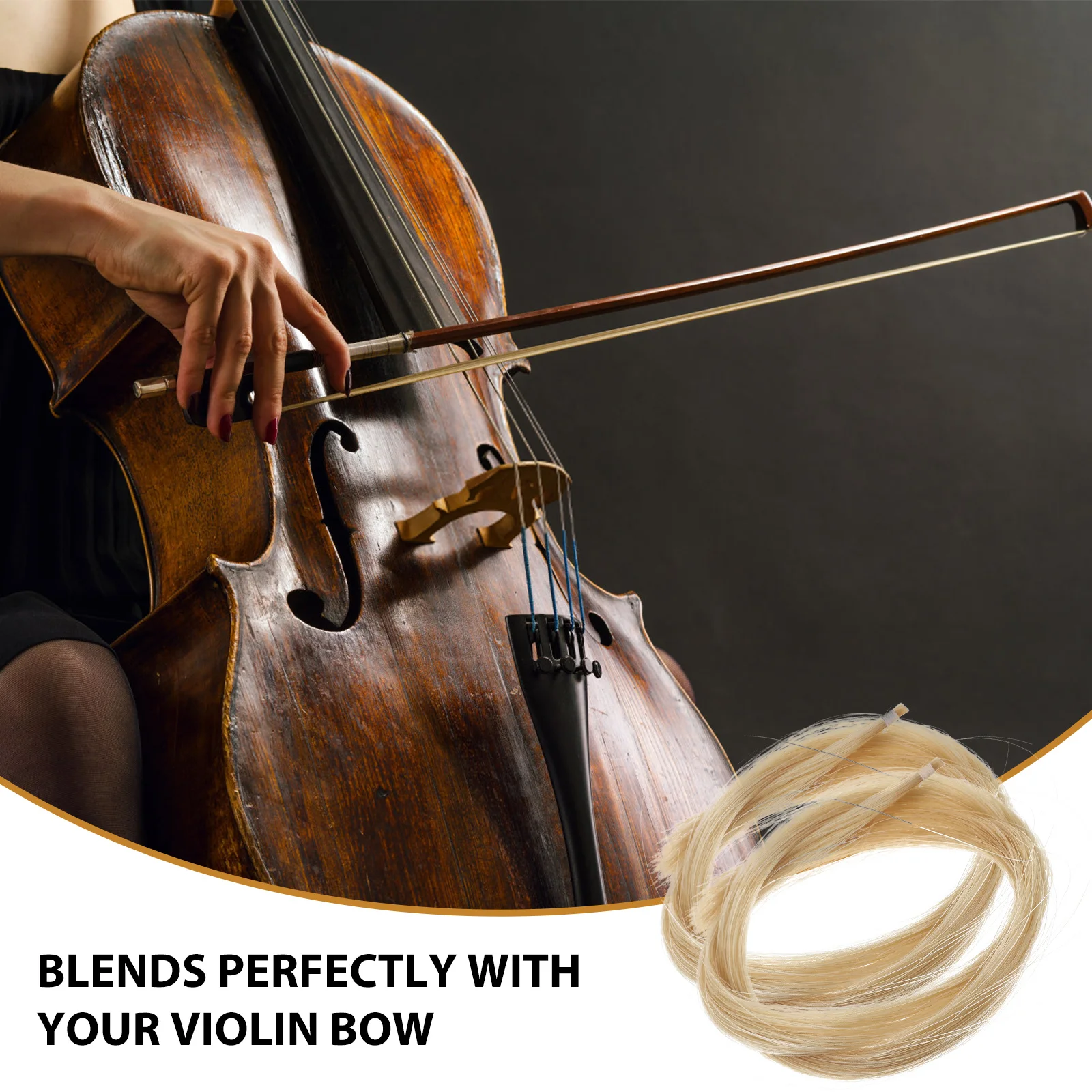 2 Hanks Violin Bow Hair Replacement Hair Durable for Violin Cello Viola Bow Professional String Accessories
2 Hanks Violin Bow Hair Replacement Hair Durable for Violin Cello Viola Bow Professional String Accessories
