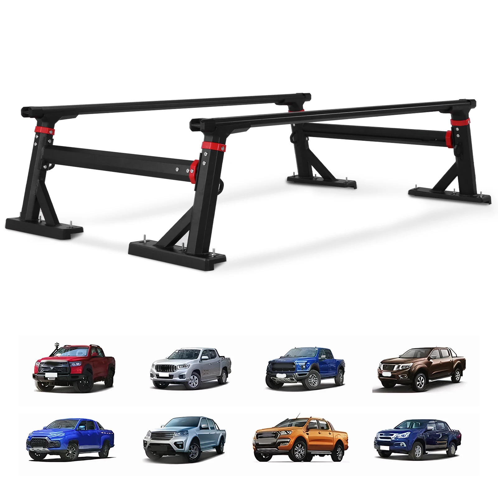 Universal Truck Ladder Rack Crossbar 800 LBS Capacity Aluminum 18-28''High Adjustable for Ford F-Series/Ram/Tacoma/Tundra/Canyon
Universal Truck Ladder Rack Crossbar 800 LBS Capacity Aluminum 18-28''High Adjustable for Ford F-Series/Ram/Tacoma/Tundra/Canyon