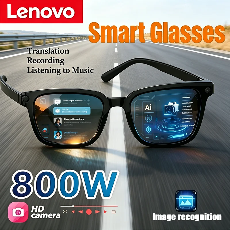 Lenovo Smart Glasses for Adult Bluetooth Touch Photo Camera Voice Assistant Translator Recording Remote Control 2026 New
Lenovo Smart Glasses for Adult Bluetooth Touch Photo Camera Voice Assistant Translator Recording Remote Control 2026 New