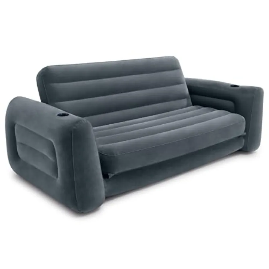 Inflatable Pull-Out Sofa: Velvety Surface 2-in-1 Valve Cupholder 46" x 88" x 26" - Blow-Up Couch and Folding Queen Size Air Mat
Inflatable Pull-Out Sofa: Velvety Surface 2-in-1 Valve Cupholder 46" x 88" x 26" - Blow-Up Couch and Folding Queen Size Air Mat