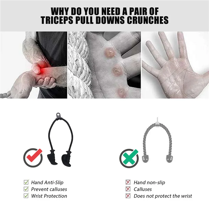 A47F-Ergonomic Triceps Rope Pull Down With Anti-Slippery Natural Rubber Grip For More Muscle Fibers-Gym Rope For Push Downs
A47F-Ergonomic Triceps Rope Pull Down With Anti-Slippery Natural Rubber Grip For More Muscle Fibers-Gym Rope For Push Downs