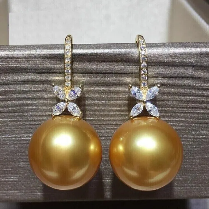 Gorgeous HUGE AAAA 10-11mm South Sea Round Golden Pearl Women's Earring 925 Silver
Gorgeous HUGE AAAA 10-11mm South Sea Round Golden Pearl Women's Earring 925 Silver