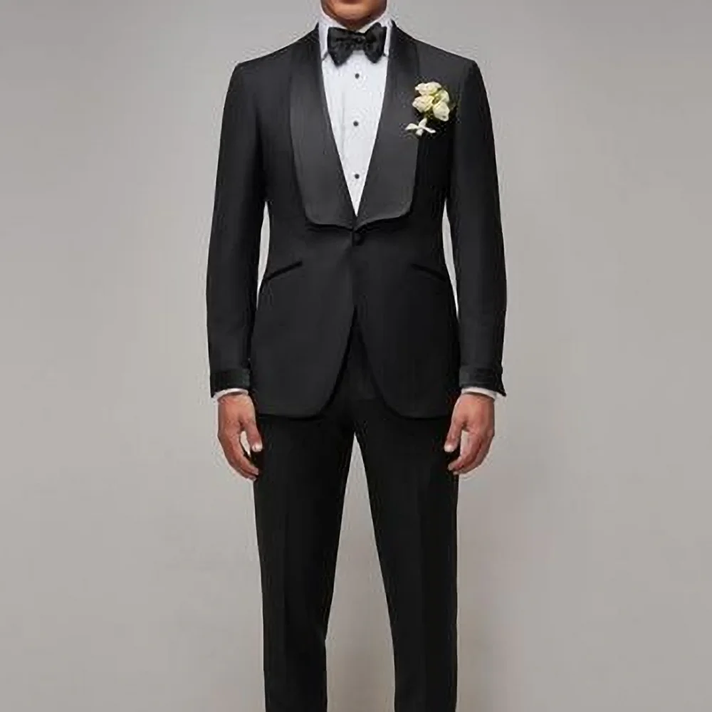 Elegant Wedding Suits for Men Classic Shawl Lapel One Button Black 2 Piece Blazer with Pants Formal Prom Party Banquet Tuxedo
Elegant Wedding Suits for Men Classic Shawl Lapel One Button Black 2 Piece Blazer with Pants Formal Prom Party Banquet Tuxedo