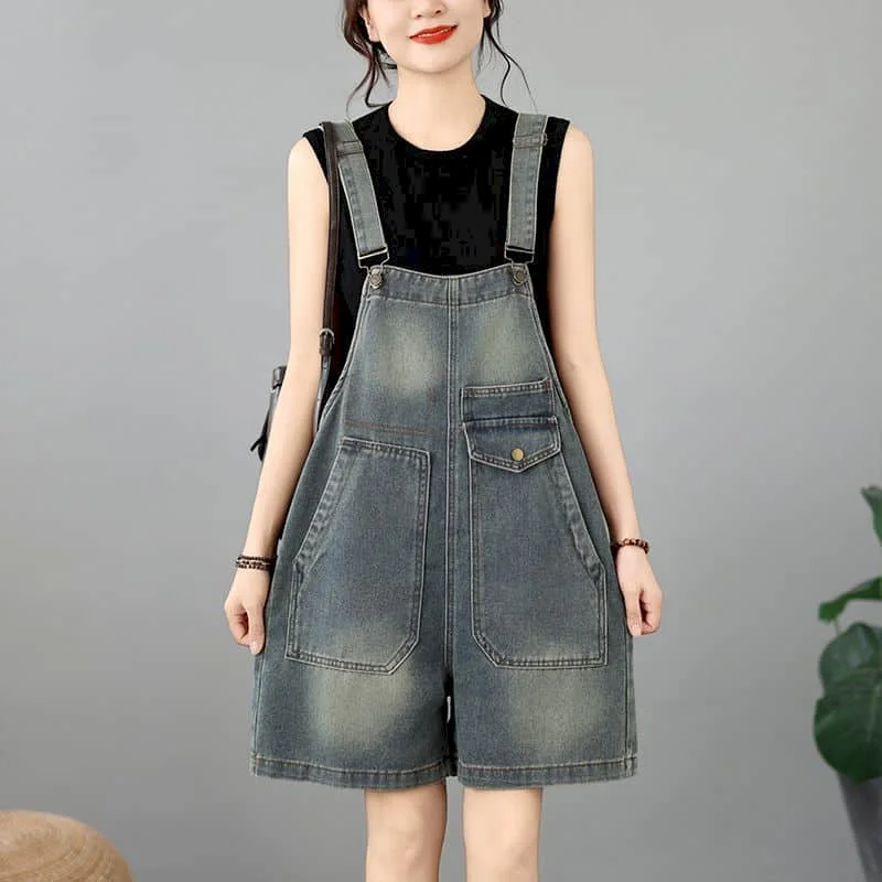 Denim Jumpsuits for Women Five-point Pants Age Reduction Wide Leg Shorts Casual Loose Playsuits One Piece Outfits Women Clothing
Denim Jumpsuits for Women Five-point Pants Age Reduction Wide Leg Shorts Casual Loose Playsuits One Piece Outfits Women Clothing