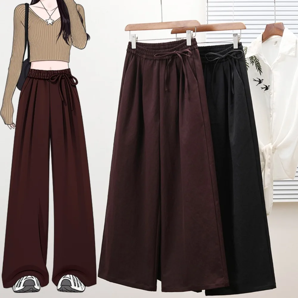 Повседневные брюки с высокой талией и бабочкой, тонкие прямые брюки полной длины, корейская модная осенняя одежда больших размеров
Повседневные брюки с высокой талией и бабочкой, тонкие прямые брюки полной длины, корейская модная осенняя одежда больших размеров