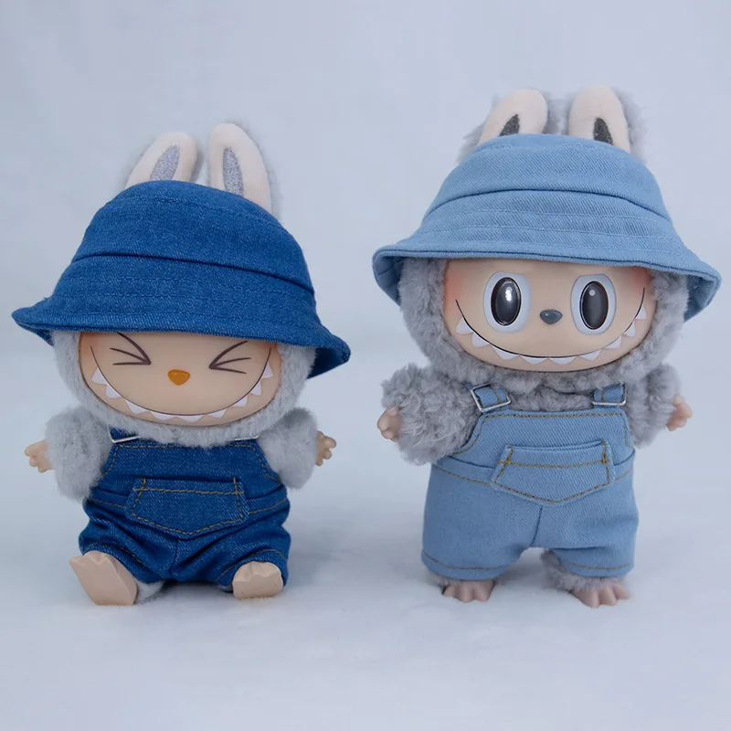 Series 1-3 Labubu Vinyl Doll Clothes Fisherman Hat & Denim Overall Set with Charms Casual Streetwear Style
Series 1-3 Labubu Vinyl Doll Clothes Fisherman Hat & Denim Overall Set with Charms Casual Streetwear Style