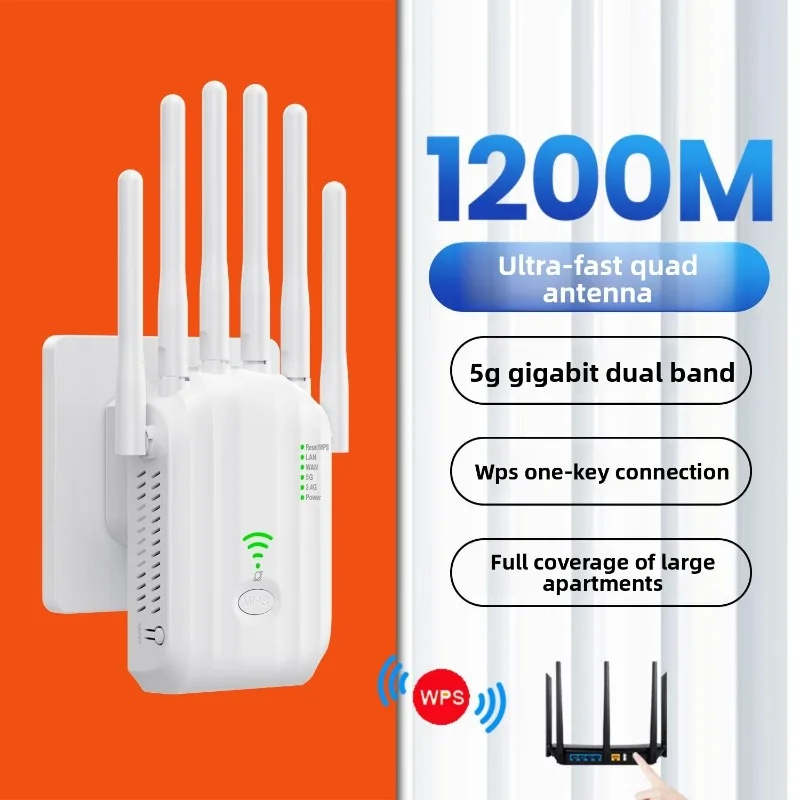 Беспроводной Wi-Fi репитер-усилитель сигнала, двухдиапазонный расширитель 5G, гигабитный маршрутизатор 1200 Мбит/с с поддержкой 1000 Мбит/с
Беспроводной Wi-Fi репитер-усилитель сигнала, двухдиапазонный расширитель 5G, гигабитный маршрутизатор 1200 Мбит/с с поддержкой 1000 Мбит/с