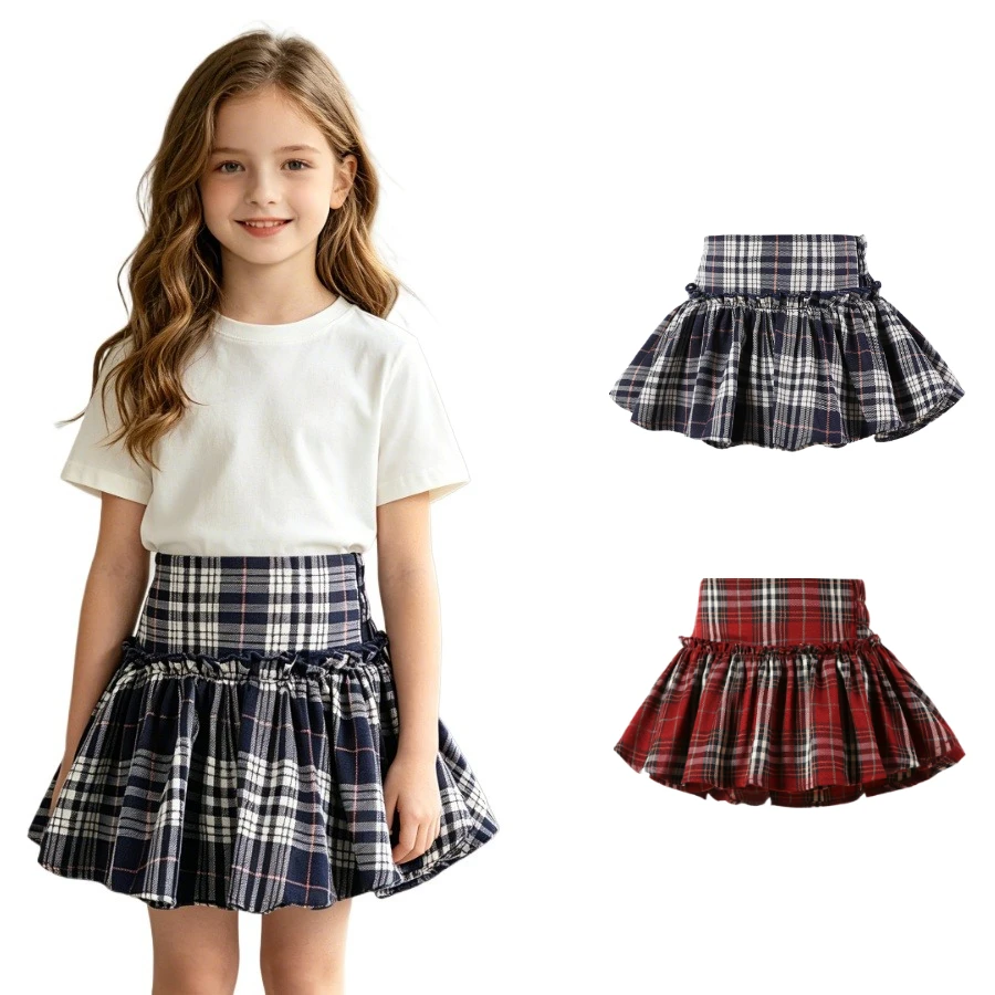 Girls Plaid Tiered Skirt High Waist Ruffle Mini A-Line for Kids Birthday Party School Daily Holiday Casual Performance Costume
Girls Plaid Tiered Skirt High Waist Ruffle Mini A-Line for Kids Birthday Party School Daily Holiday Casual Performance Costume
