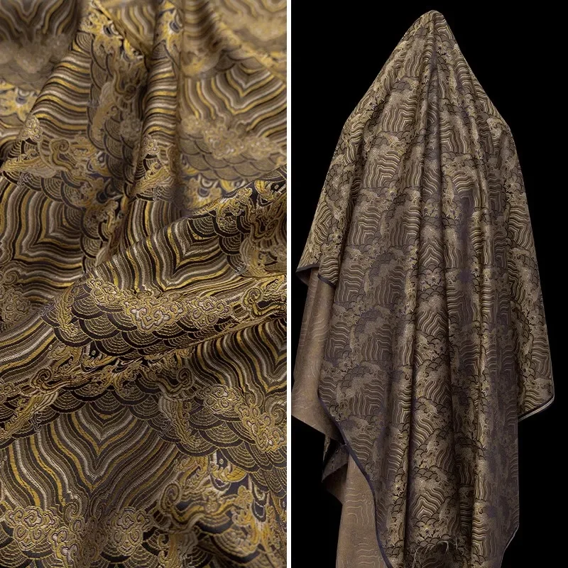 African Cotton Clothing Fabric Jacquard Wave Brocade Down Jacket Vest Jacket Cheongsam Dress Designer Fabric
African Cotton Clothing Fabric Jacquard Wave Brocade Down Jacket Vest Jacket Cheongsam Dress Designer Fabric