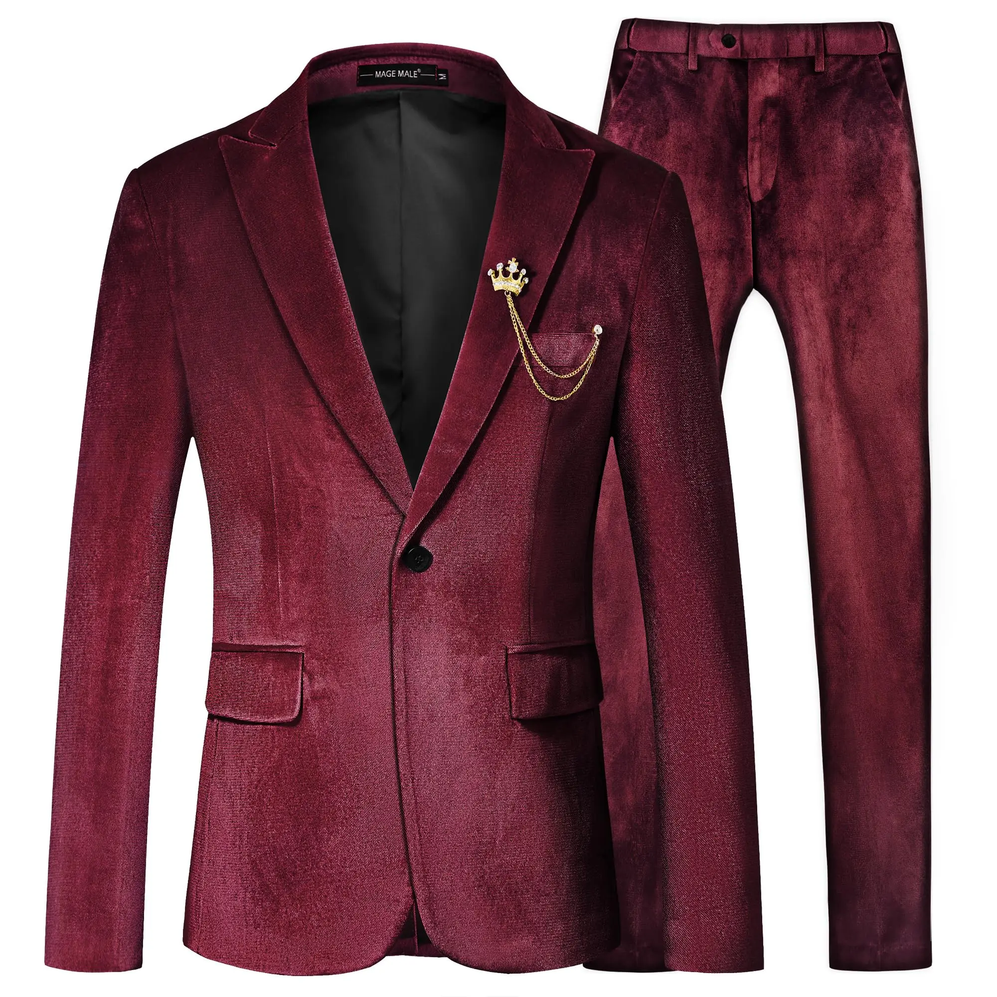 Men's Blazer Pant Velvet Tuxedo Suit Slim Fit Peak Lapel One Button Jacket for Party Dinner Single-breasted Men's Sport Coats
Men's Blazer Pant Velvet Tuxedo Suit Slim Fit Peak Lapel One Button Jacket for Party Dinner Single-breasted Men's Sport Coats