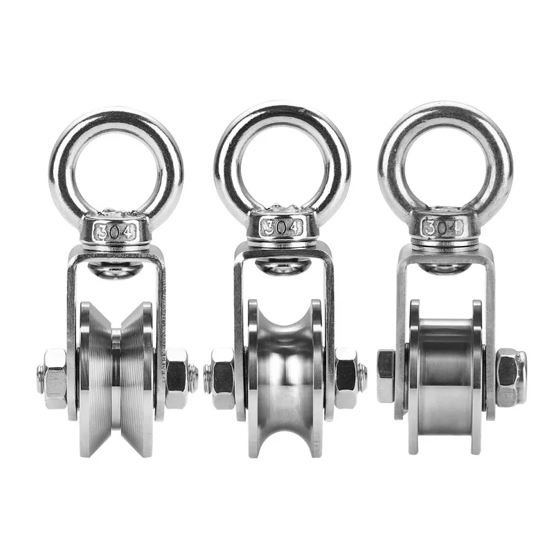 1pc U Type Swivel Pulley Detachable 304 Stainless Steel Duplex Bearing Pulley Block for Lifting Heavy Duty Traction Wheel
1pc U Type Swivel Pulley Detachable 304 Stainless Steel Duplex Bearing Pulley Block for Lifting Heavy Duty Traction Wheel