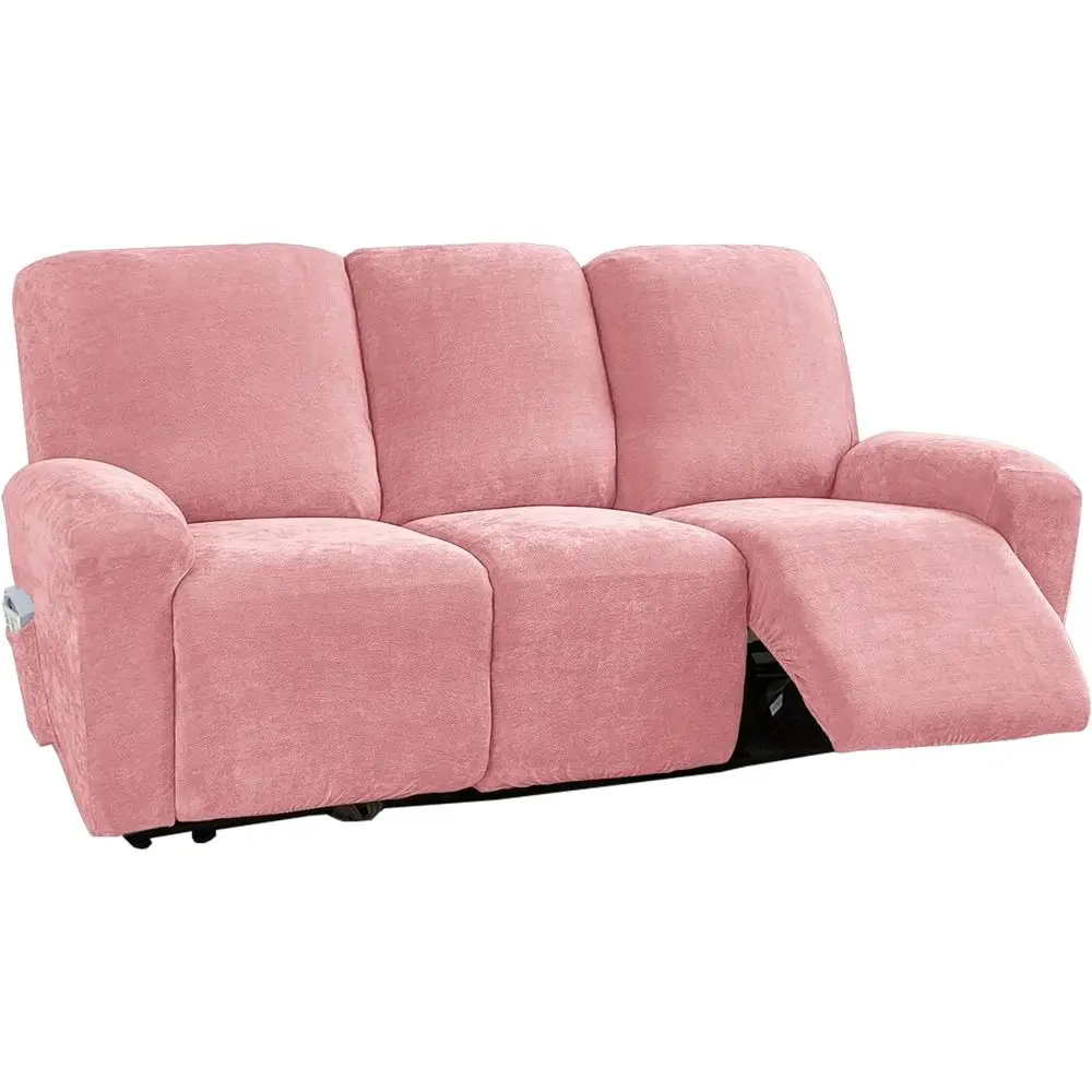 Luxury Chenille Stretch Sofa Covers for Reclining 3-Seat Couch with Elastic Bottom, Pink
Luxury Chenille Stretch Sofa Covers for Reclining 3-Seat Couch with Elastic Bottom, Pink