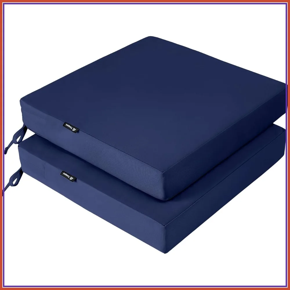 Patio Chair Cushions 20x20x3 Inch Waterproof Outdoor Seat Cushions with Straps Set of 2 Blue
Patio Chair Cushions 20x20x3 Inch Waterproof Outdoor Seat Cushions with Straps Set of 2 Blue
