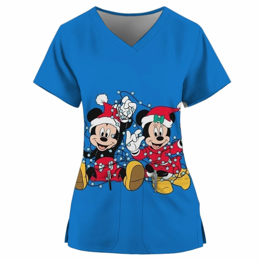 Women Nurse Uniform Disney Mickey Mouse Print Tops V-Neck Pocket Medical Uniforms Merry Christmas Nursing Scrubs Tops Hospital U
Women Nurse Uniform Disney Mickey Mouse Print Tops V-Neck Pocket Medical Uniforms Merry Christmas Nursing Scrubs Tops Hospital U