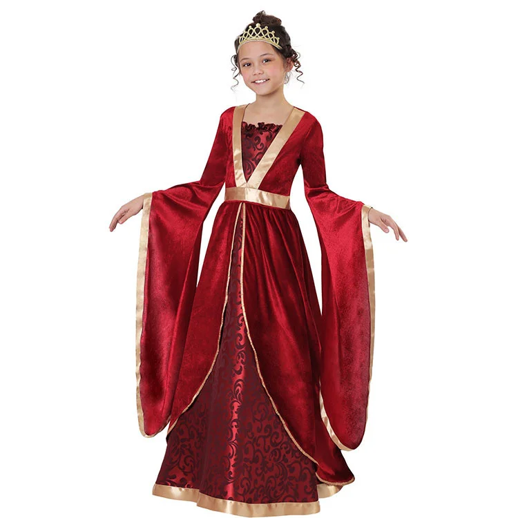 Girls Halloween Outfit Girl Maxi Dress Medieval Red Velvet Princess Costume Renaissance Cosplay Kids Clothes Fantasy
Girls Halloween Outfit Girl Maxi Dress Medieval Red Velvet Princess Costume Renaissance Cosplay Kids Clothes Fantasy