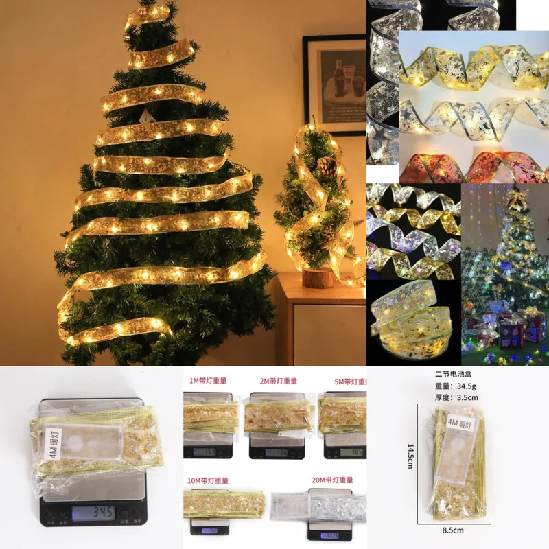 Halloween DIY Bow Tree Ornaments Holiday Home Decoration Christmas Fairy Ribbon String Lights Xmas New Year Celebration Gifts
Halloween DIY Bow Tree Ornaments Holiday Home Decoration Christmas Fairy Ribbon String Lights Xmas New Year Celebration Gifts