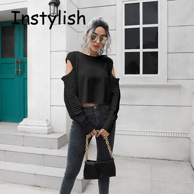 Elegant Luxury Sweater Autumn O Neck Hollow Out Off Shoulder Pullover Y2K Loose Jumper Casual Solid Streetwear Knitted Crop Tops
Elegant Luxury Sweater Autumn O Neck Hollow Out Off Shoulder Pullover Y2K Loose Jumper Casual Solid Streetwear Knitted Crop Tops