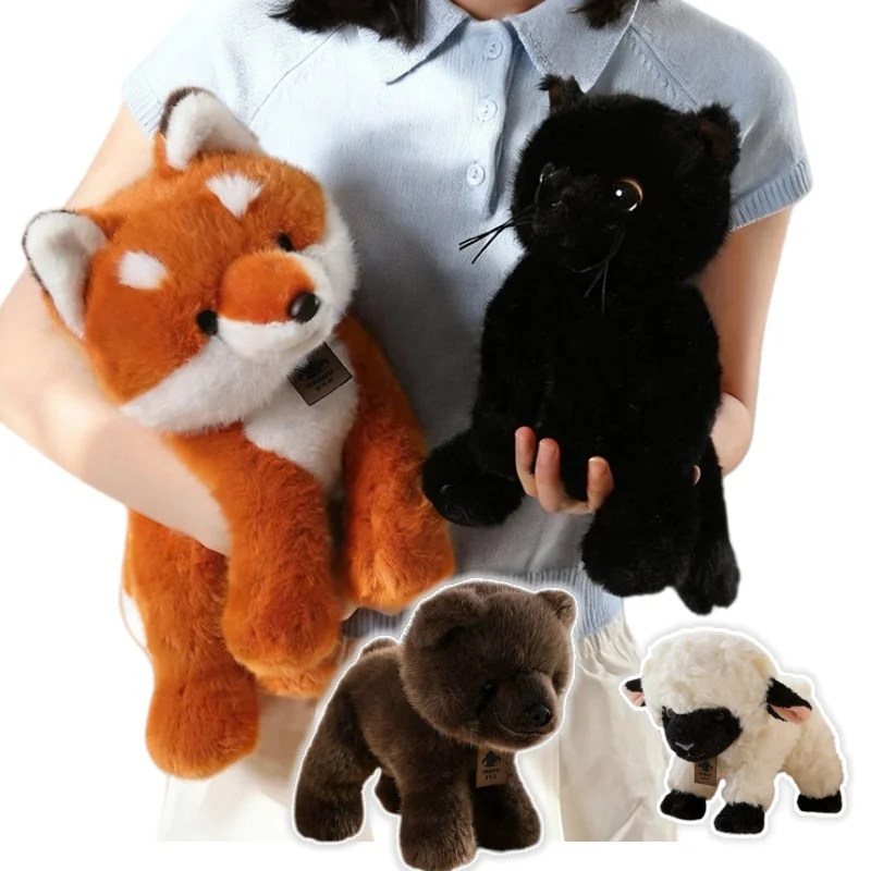 Simulated Lamb Black Cat Fox Brown Bear Animald Plush Soft Adorable Toys Baby Comfort Dolls Pillow Birthday Gifts for Friends
Simulated Lamb Black Cat Fox Brown Bear Animald Plush Soft Adorable Toys Baby Comfort Dolls Pillow Birthday Gifts for Friends