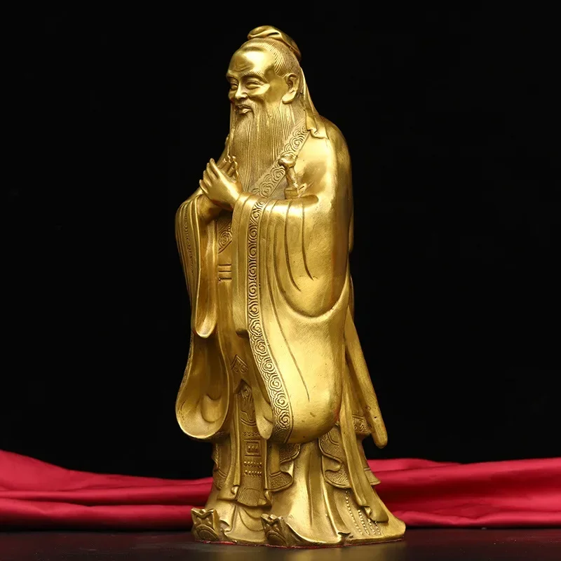 Pure Copper people Confucius Statue Ornaments Study Crafts Furniture Decoration Ornaments
Pure Copper people Confucius Statue Ornaments Study Crafts Furniture Decoration Ornaments