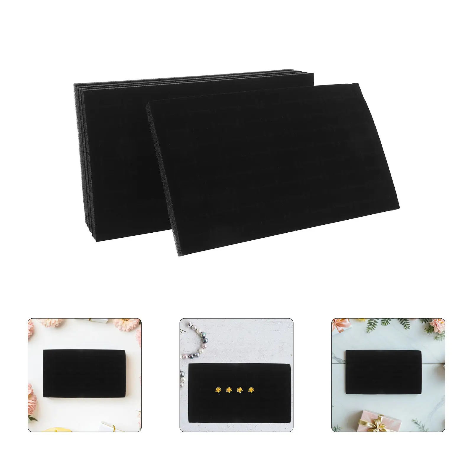 5Pcs Soft Jewelry Tray Liner Black Foam Insert 72 Slots Ring Display Box Organizer for Rings Earrings Travel Storage Drawer
5Pcs Soft Jewelry Tray Liner Black Foam Insert 72 Slots Ring Display Box Organizer for Rings Earrings Travel Storage Drawer