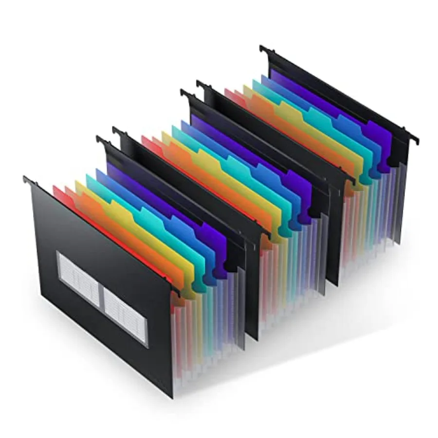 Plastic Epandg Hangg File Folders, 7 novative 1.2" Accordian Pockets, Large Capacity, Multi-Color Tabs, for Filing Cabinet
Plastic Epandg Hangg File Folders, 7 novative 1.2" Accordian Pockets, Large Capacity, Multi-Color Tabs, for Filing Cabinet