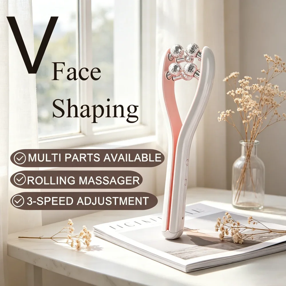 V-Face Beauty Roller Massager, Facial Slimming Roller Tool, Skin Firming & Lifting Device for Facial Contouring and Anti-Aging
V-Face Beauty Roller Massager, Facial Slimming Roller Tool, Skin Firming & Lifting Device for Facial Contouring and Anti-Aging