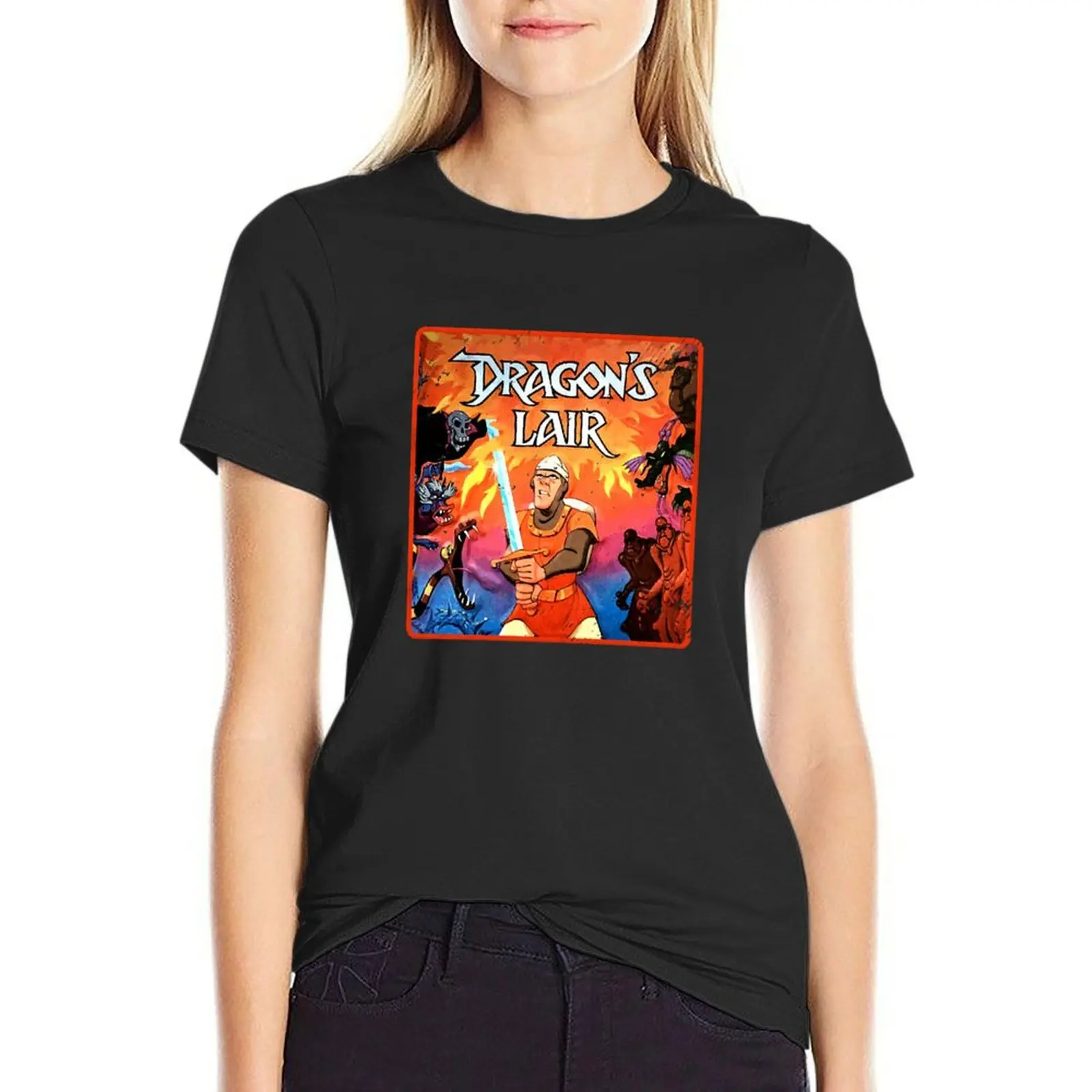 Vintage Dragon's Lair T-Shirt summer clothes animal prinfor vintage clothes cat shirts for Women
Vintage Dragon's Lair T-Shirt summer clothes animal prinfor vintage clothes cat shirts for Women