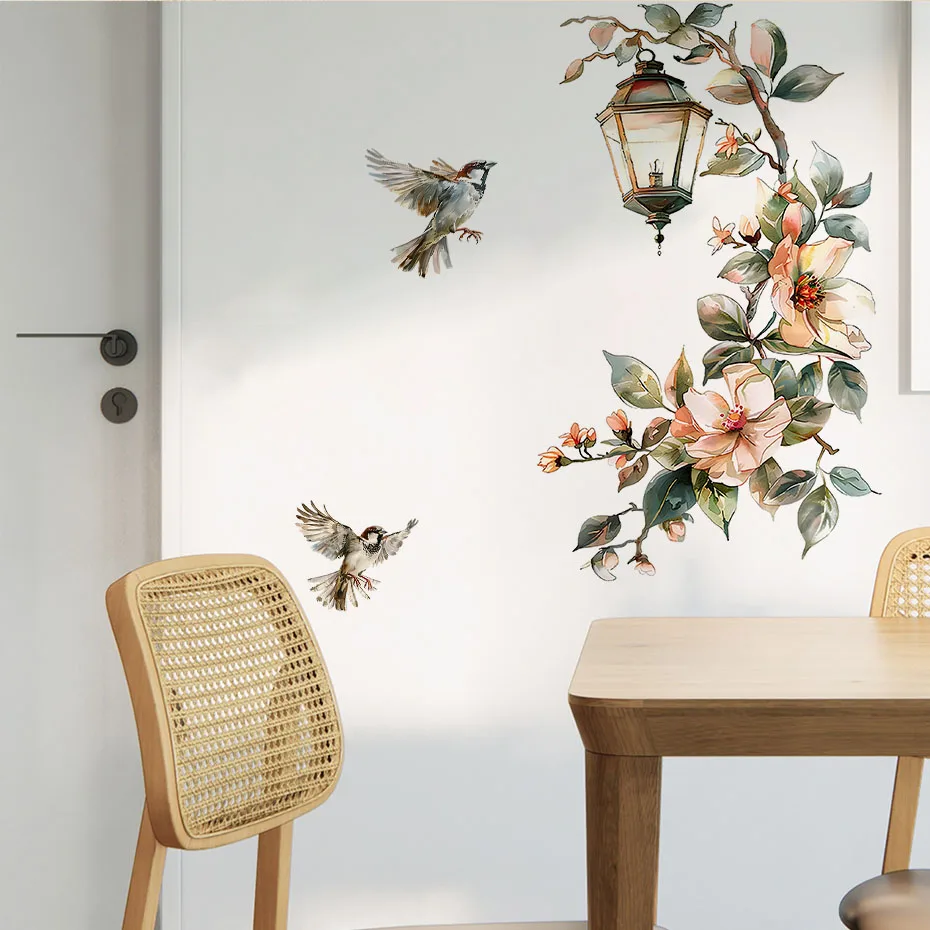 Colorful Flower Pendant Lamp Bird Wall Sticker For Bedroom Living Room Entrance Home Background Decoration Self-adhesive
Colorful Flower Pendant Lamp Bird Wall Sticker For Bedroom Living Room Entrance Home Background Decoration Self-adhesive