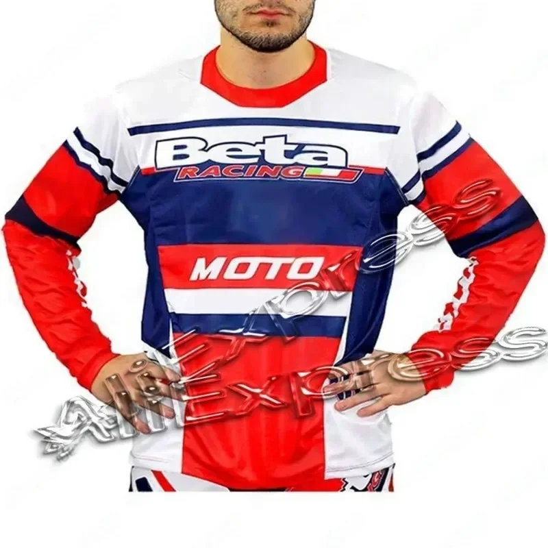 Мужские трикотажные изделия для скоростного спуска Beta Racing, рубашки для горного велосипеда, MTB, внедорожный трикотаж для мотоцикла DH, спортивная одежда для мотокросса, рубашки для внедорожных велосипедов
Мужские трикотажные изделия для скоростного спуска Beta Racing, рубашки для горного велосипеда, MTB, внедорожный трикотаж для мотоцикла DH, спортивная одежда для мотокросса, рубашки для внедорожных велосипедов