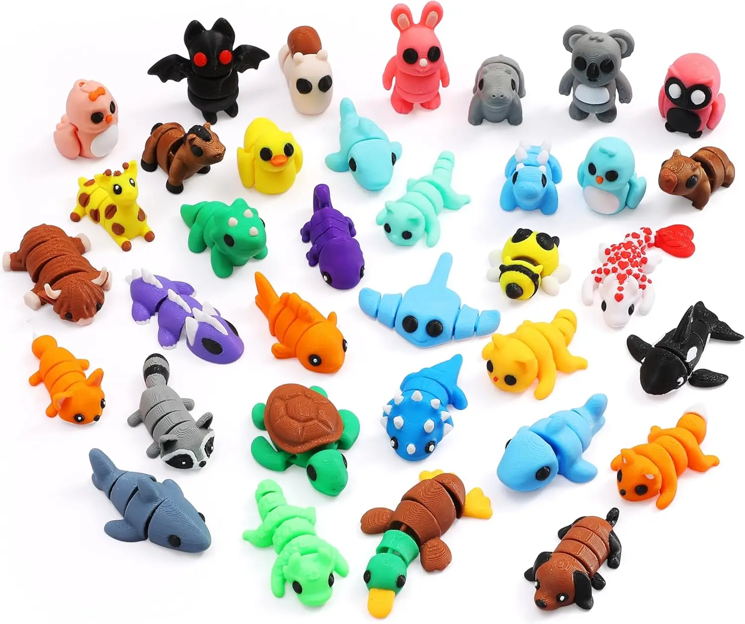 35 pcs Mini 3D Printed Animal Figurines, Flexible Articulated Fidget Wigglitz Toys, Cute Desk Decor, Party Favors, Goodie Bag Stuffers, Gifts for Kids Students Carnival Prizes Rewards (35pcs)
35 pcs Mini 3D Printed Animal Figurines, Flexible Articulated Fidget Wigglitz Toys, Cute Desk Decor, Party Favors, Goodie Bag Stuffers, Gifts for Kids Students Carnival Prizes Rewards (35pcs)