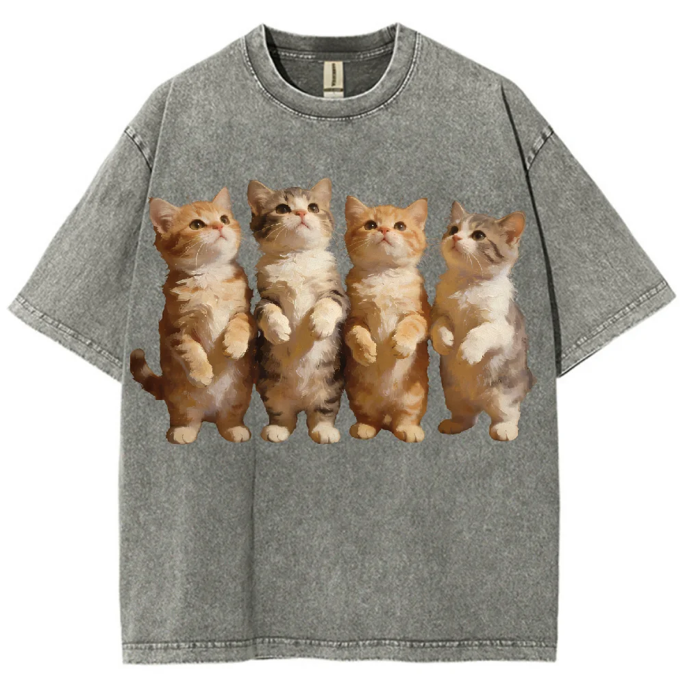 Kitten Printed Oversized T Shirt Unisex Casual Loose Short Sleeve Summer Streetwear Harajuku Y2K Vintage Washed Comfortable
Kitten Printed Oversized T Shirt Unisex Casual Loose Short Sleeve Summer Streetwear Harajuku Y2K Vintage Washed Comfortable