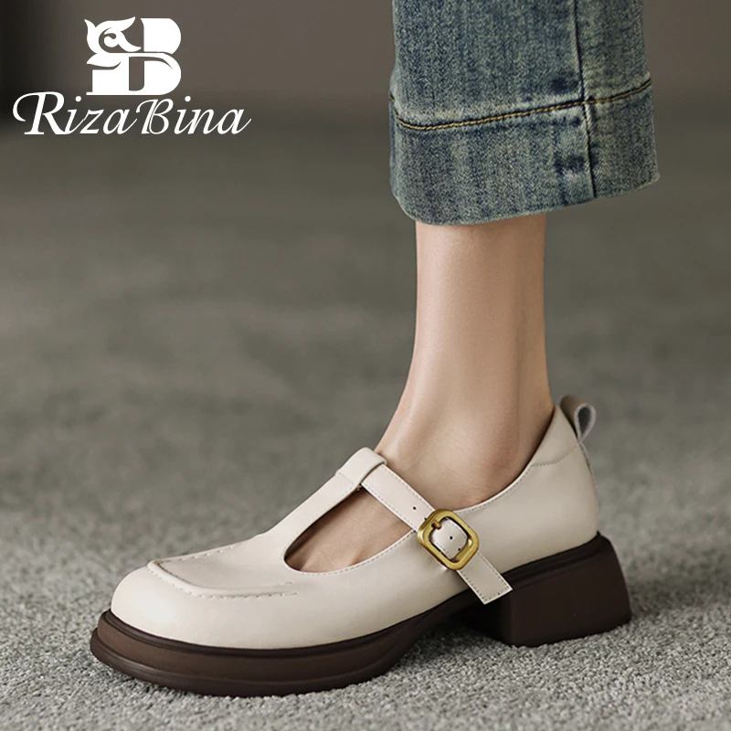 RIZABINA New Ins Women'S Pimps Real Leather Spring Women Shoes Fashion Casual High Heels Female Daily Footwear Size 34-40
RIZABINA New Ins Women'S Pimps Real Leather Spring Women Shoes Fashion Casual High Heels Female Daily Footwear Size 34-40