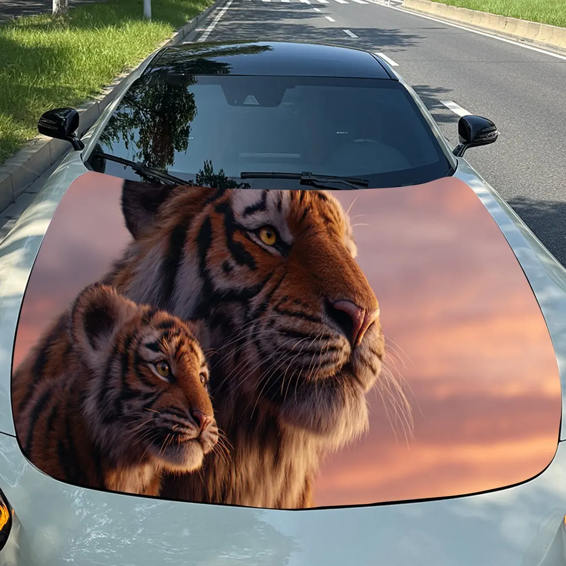 Serene Tiger Family Car Hood Stickers - Self-Adhesive, Waterproof and Durable Vinyl Wrap, Decorate And Protect Your Car - The Gi
Serene Tiger Family Car Hood Stickers - Self-Adhesive, Waterproof and Durable Vinyl Wrap, Decorate And Protect Your Car - The Gi