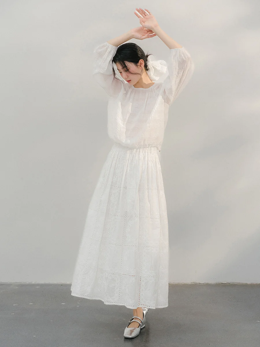 Белая хлопковая юбка миди с вышивкой и кружевом, А-силуэт, для пикника, весна-лето
Белая хлопковая юбка миди с вышивкой и кружевом, А-силуэт, для пикника, весна-лето