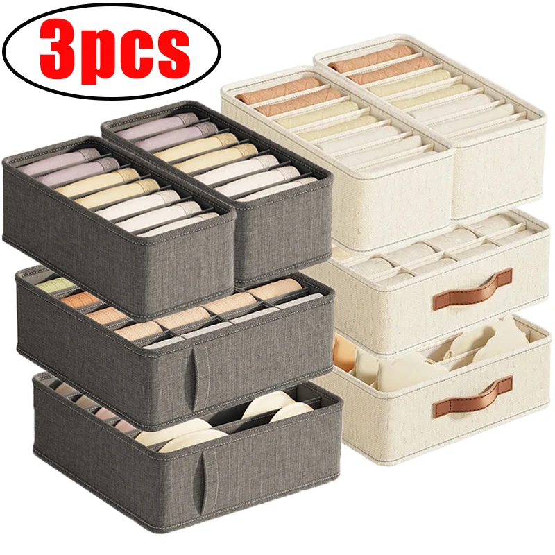3PCS Fabric Clothes Storage Organizer Cation PP Sock Bra Pants Wardrobe Organizers Of Cabinets And Drawers Home Organizer Box
3PCS Fabric Clothes Storage Organizer Cation PP Sock Bra Pants Wardrobe Organizers Of Cabinets And Drawers Home Organizer Box
