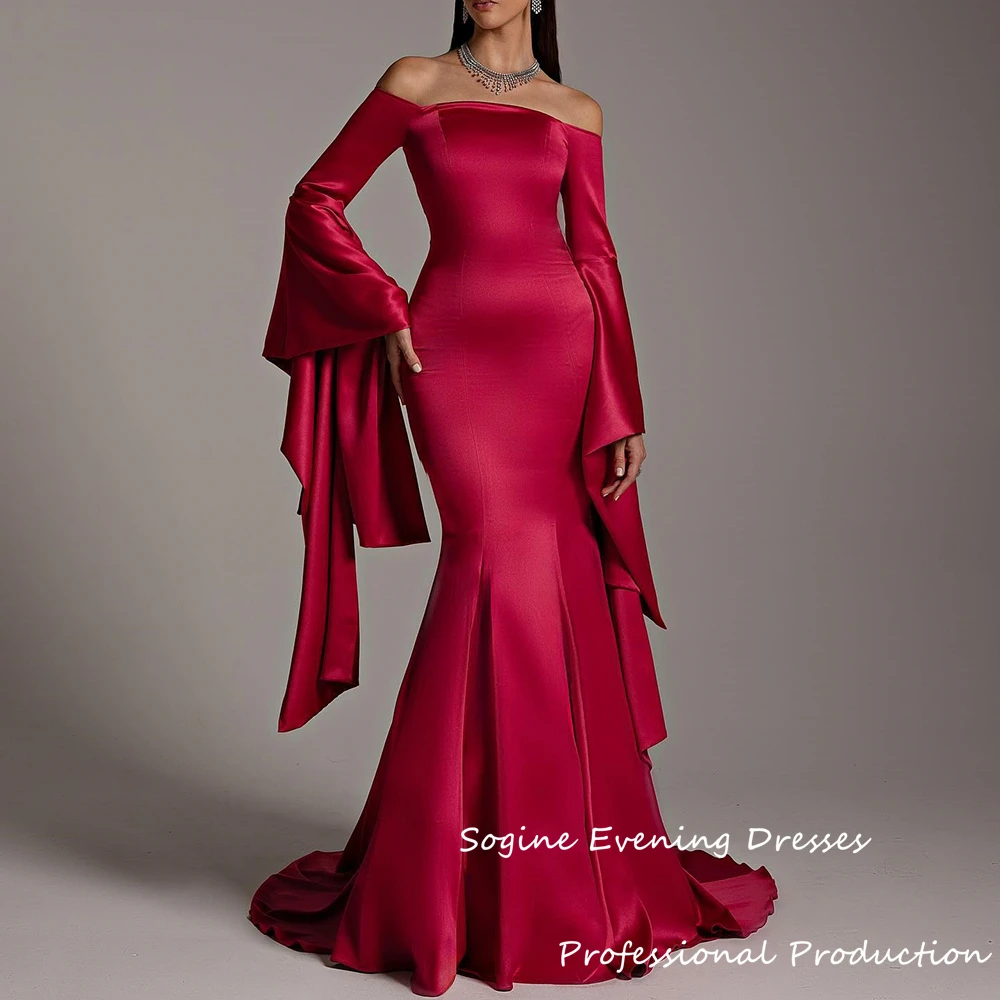 High-Quality Satin 3/4 Sleeve Prom Dresses For Women Floor-Length Pleated Evening Party Dress Bat Sleeve Платье На Выпускной
High-Quality Satin 3/4 Sleeve Prom Dresses For Women Floor-Length Pleated Evening Party Dress Bat Sleeve Платье На Выпускной