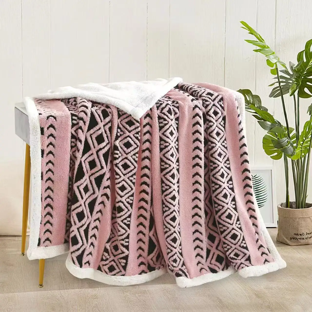 1 шт., флисовое одеяло из ягненка, однотонное, пушистое, мягкое, теплое одеяло, можно стирать в машине, подарок на день рождения для зимы, домашний декор для спальни