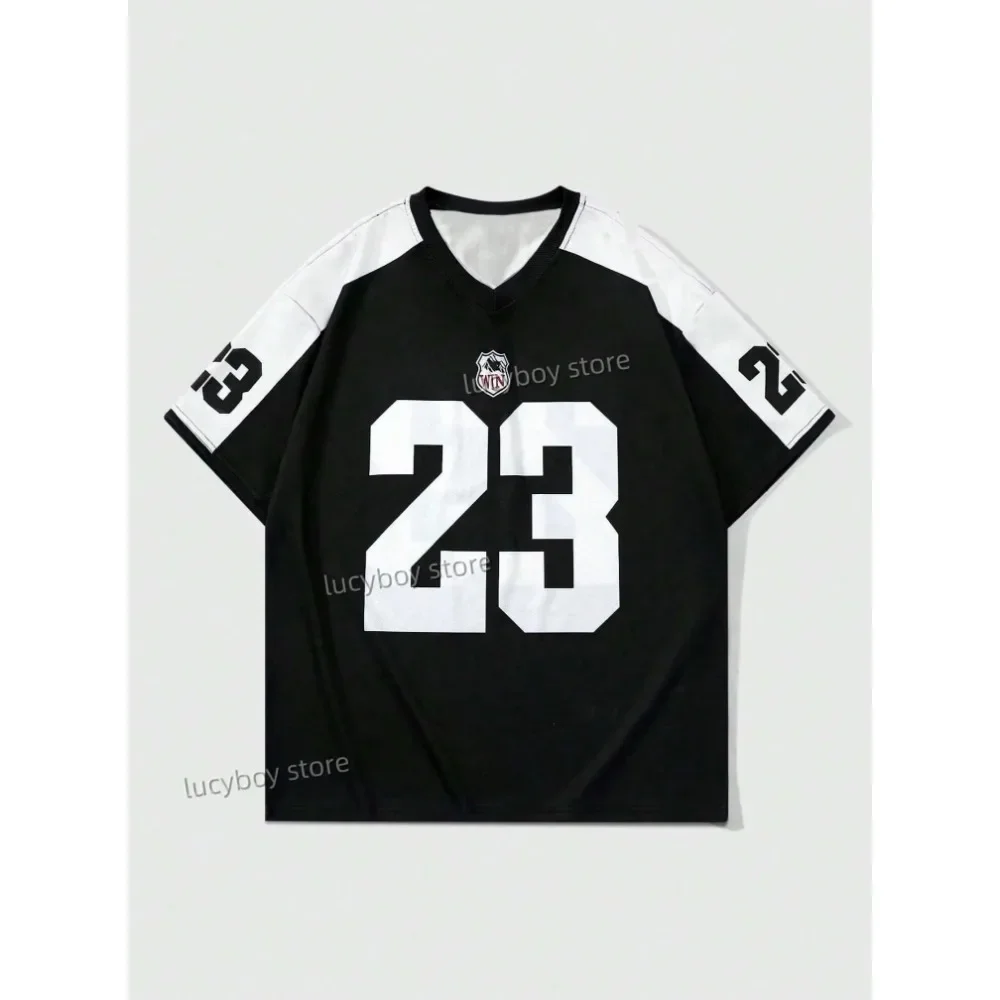 Mens 3D Number 23Printed Short Sleeve T Shirt Man V Neck Sportwear Brooklyn Racing Football Tee Vintage Casual Tops Men Clothes
Mens 3D Number 23Printed Short Sleeve T Shirt Man V Neck Sportwear Brooklyn Racing Football Tee Vintage Casual Tops Men Clothes