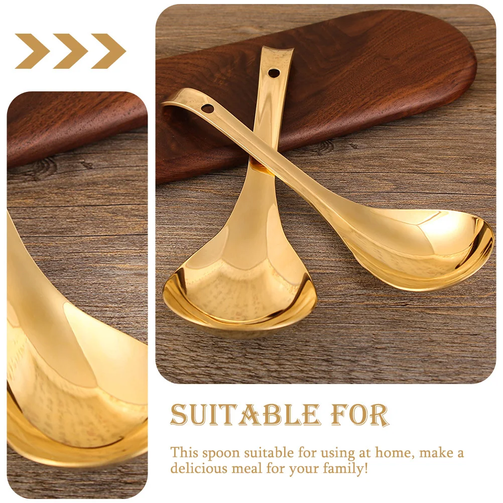 Non Stick Brass Rice Scoop Practical Kitchen Scoop Heat Resistant Spoon for Soup Stirring Rice Spoon Soup Spoons 
Non Stick Brass Rice Scoop Practical Kitchen Scoop Heat Resistant Spoon for Soup Stirring Rice Spoon Soup Spoons
