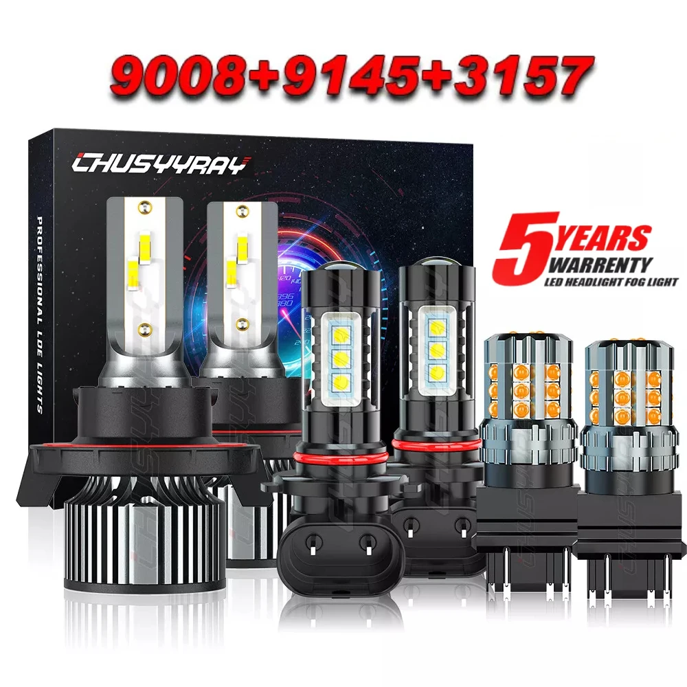 For Ford F150 2004-2014 6x Canbus 9008 9145 3157 LED Headlight Hi/Lo+Fog Bulbs+Turn Lamp Kit 12V 6500K 100000LM 1:1 Same Size
For Ford F150 2004-2014 6x Canbus 9008 9145 3157 LED Headlight Hi/Lo+Fog Bulbs+Turn Lamp Kit 12V 6500K 100000LM 1:1 Same Size