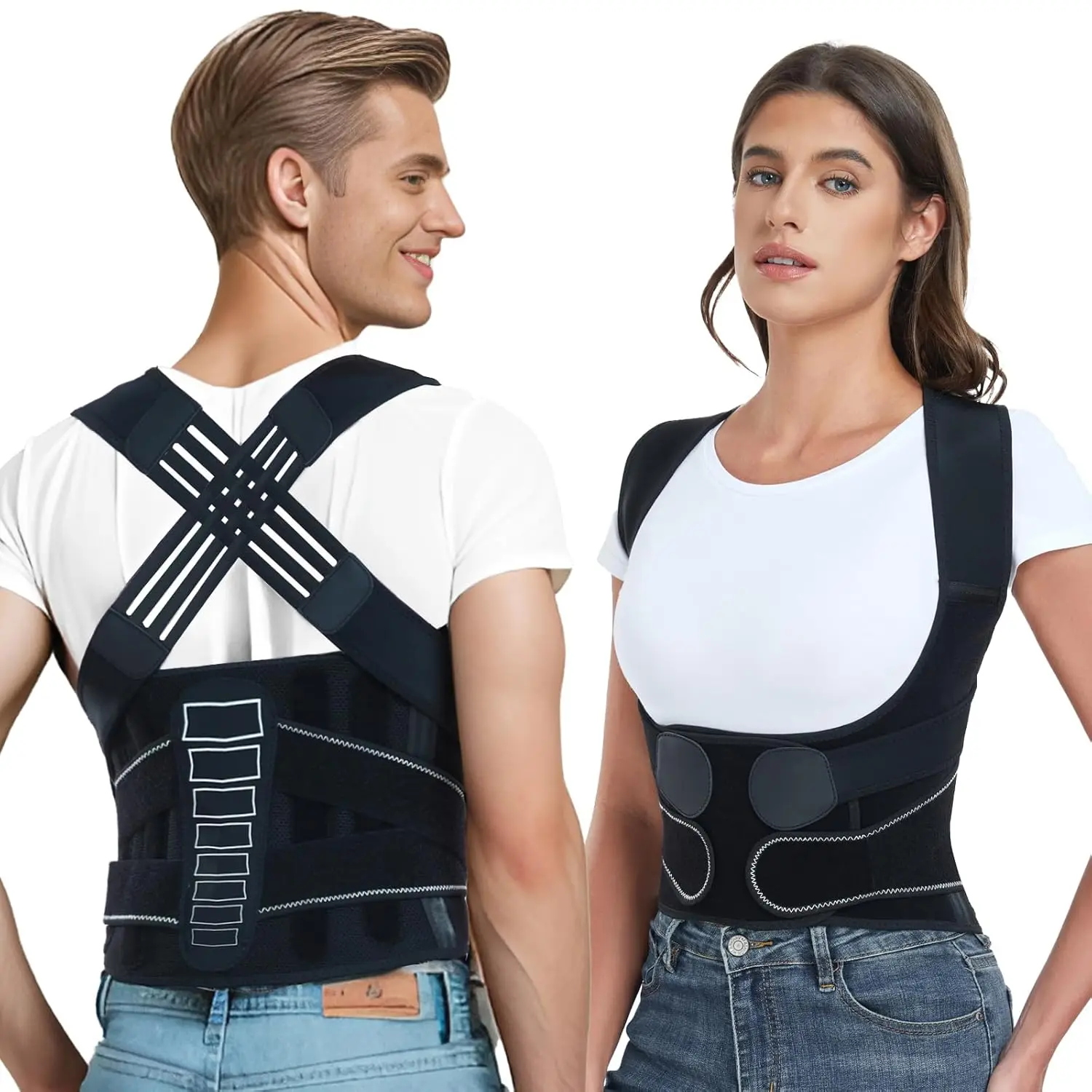 Back Brace Posture Corrector for Men and Women, Shoulder Straightener Adjustable Full Back Straightener Support Upper and Lower
Back Brace Posture Corrector for Men and Women, Shoulder Straightener Adjustable Full Back Straightener Support Upper and Lower