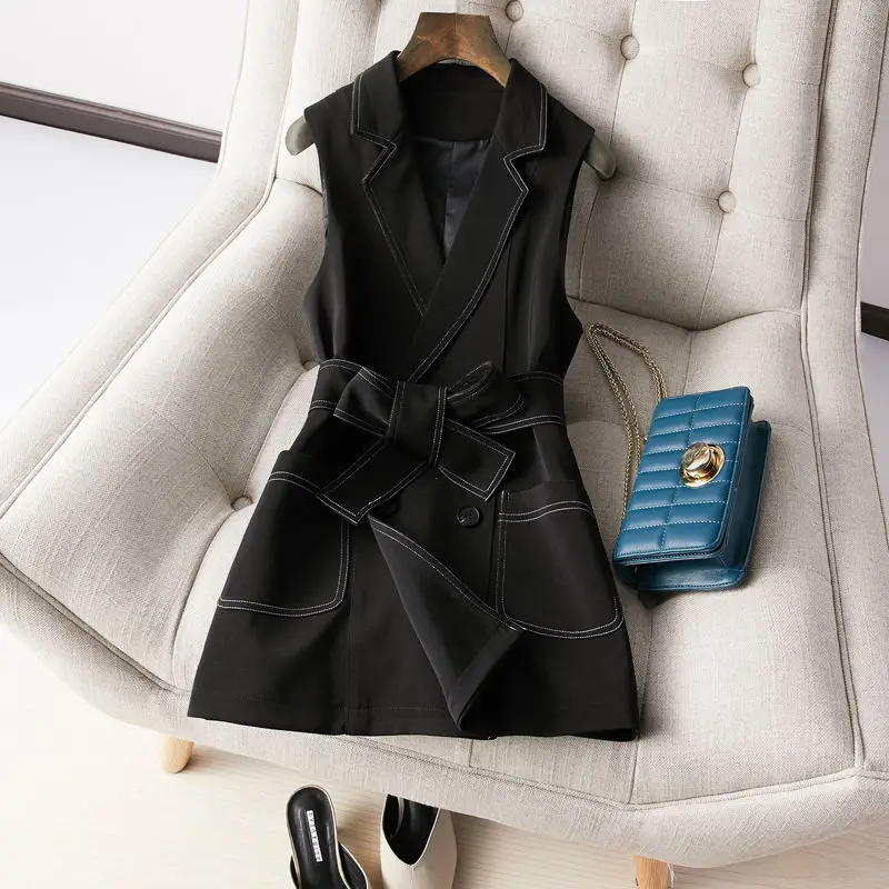 Women 2024 Spring Autumn New Solid Color Casual Sleeveless Coats Female Slim Fit Waistcoat Ladies Pockets Vest Jackets W690
Women 2024 Spring Autumn New Solid Color Casual Sleeveless Coats Female Slim Fit Waistcoat Ladies Pockets Vest Jackets W690