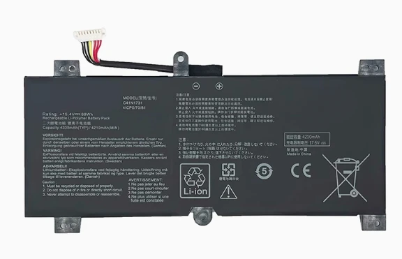Аккумулятор C41N1731 C41PNJ5 подходит для Asus Rog STRIX G G G731GU-EV002T G15 G512LU-AL043 G17 G512LW-AZ160T G712LW-EV122 17
Аккумулятор C41N1731 C41PNJ5 подходит для Asus Rog STRIX G G G731GU-EV002T G15 G512LU-AL043 G17 G512LW-AZ160T G712LW-EV122 17