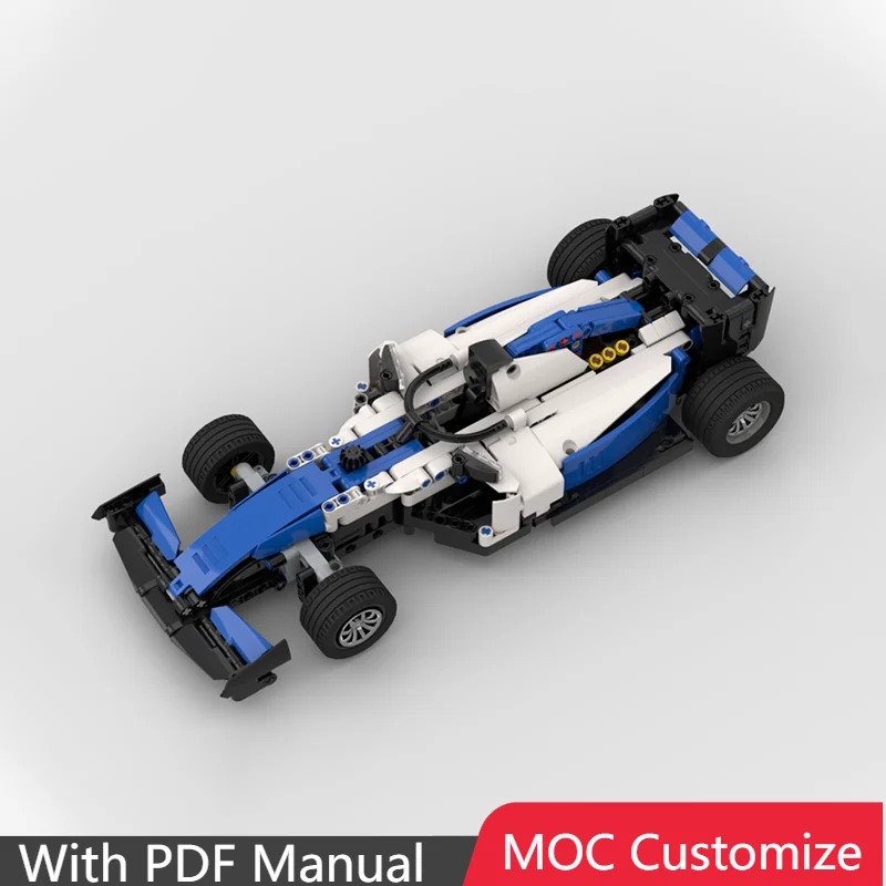 802 шт. Moc, хит продаж, технические гонки F-1, сине-белый, модель суперкара, строительные блоки, скоростной автомобиль, кирпичи, игрушки, подарок для детей и взрослых
802 шт. Moc, хит продаж, технические гонки F-1, сине-белый, модель суперкара, строительные блоки, скоростной автомобиль, кирпичи, игрушки, подарок для детей и взрослых