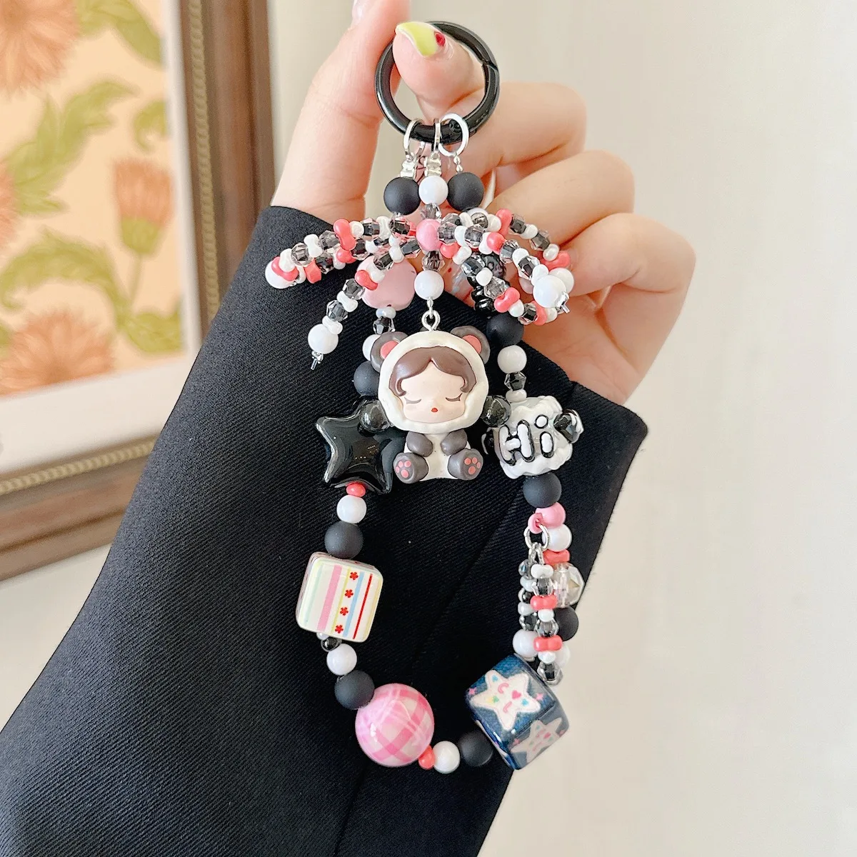 POP BEAN Diy Molly Zsiga SkullPanda Pajama Party Creative Beaded Phone Chain Kawaii Keychain Cartoon Backpack Pendant for Gift
POP BEAN Diy Molly Zsiga SkullPanda Pajama Party Creative Beaded Phone Chain Kawaii Keychain Cartoon Backpack Pendant for Gift