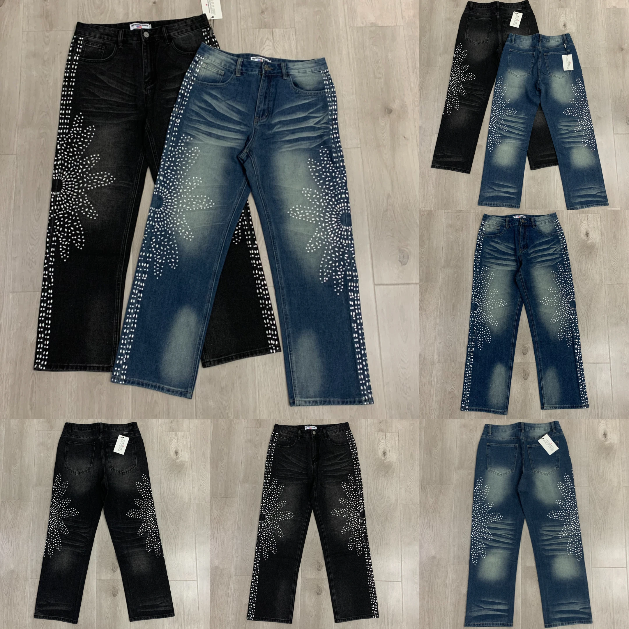 Summer Trendy High Street Hip Hop Men's Pants Vale Jeans Glittering Diamond Prints American Style Long Pants
Summer Trendy High Street Hip Hop Men's Pants Vale Jeans Glittering Diamond Prints American Style Long Pants