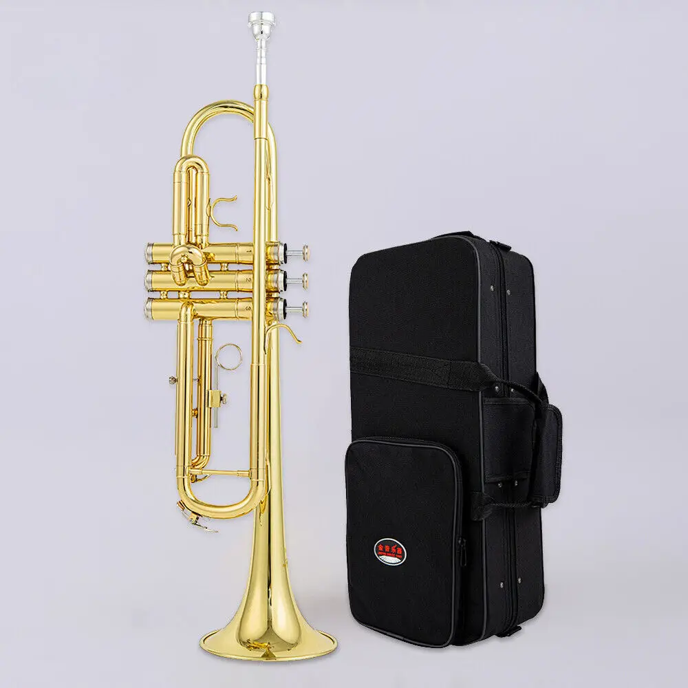 JYTR-E100G Профессиональная труба B-плоская лакированная золотая труба Джазовые инструменты
JYTR-E100G Профессиональная труба B-плоская лакированная золотая труба Джазовые инструменты