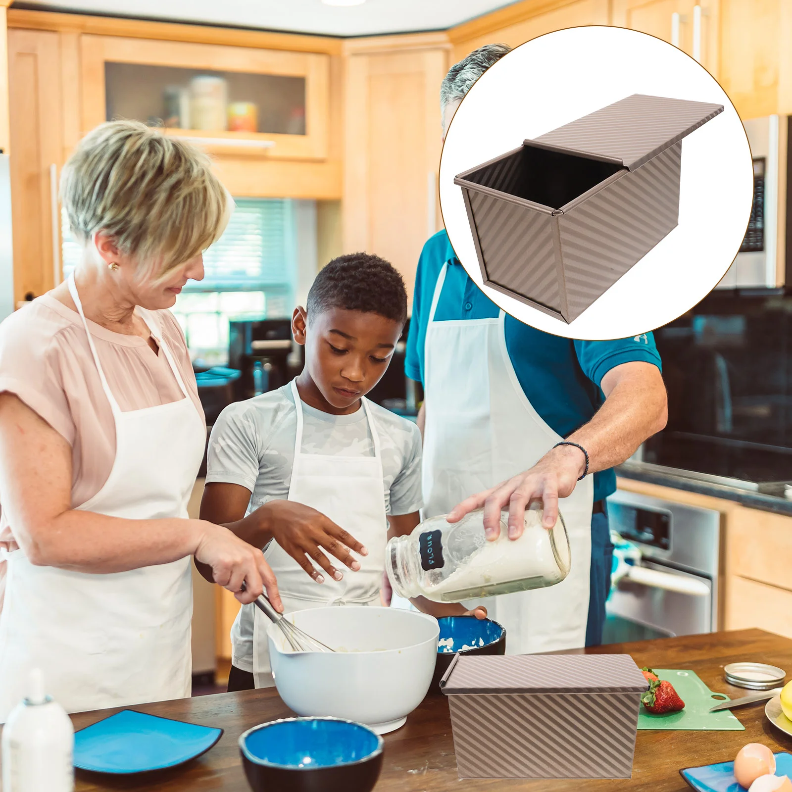 Bread Tray Loaf Pan with Lid Bread Baking Mould Cake Toast Nonstick Carbon Steel Foam Play Mats Loaf Pan Bread Mould Kitchen
Bread Tray Loaf Pan with Lid Bread Baking Mould Cake Toast Nonstick Carbon Steel Foam Play Mats Loaf Pan Bread Mould Kitchen