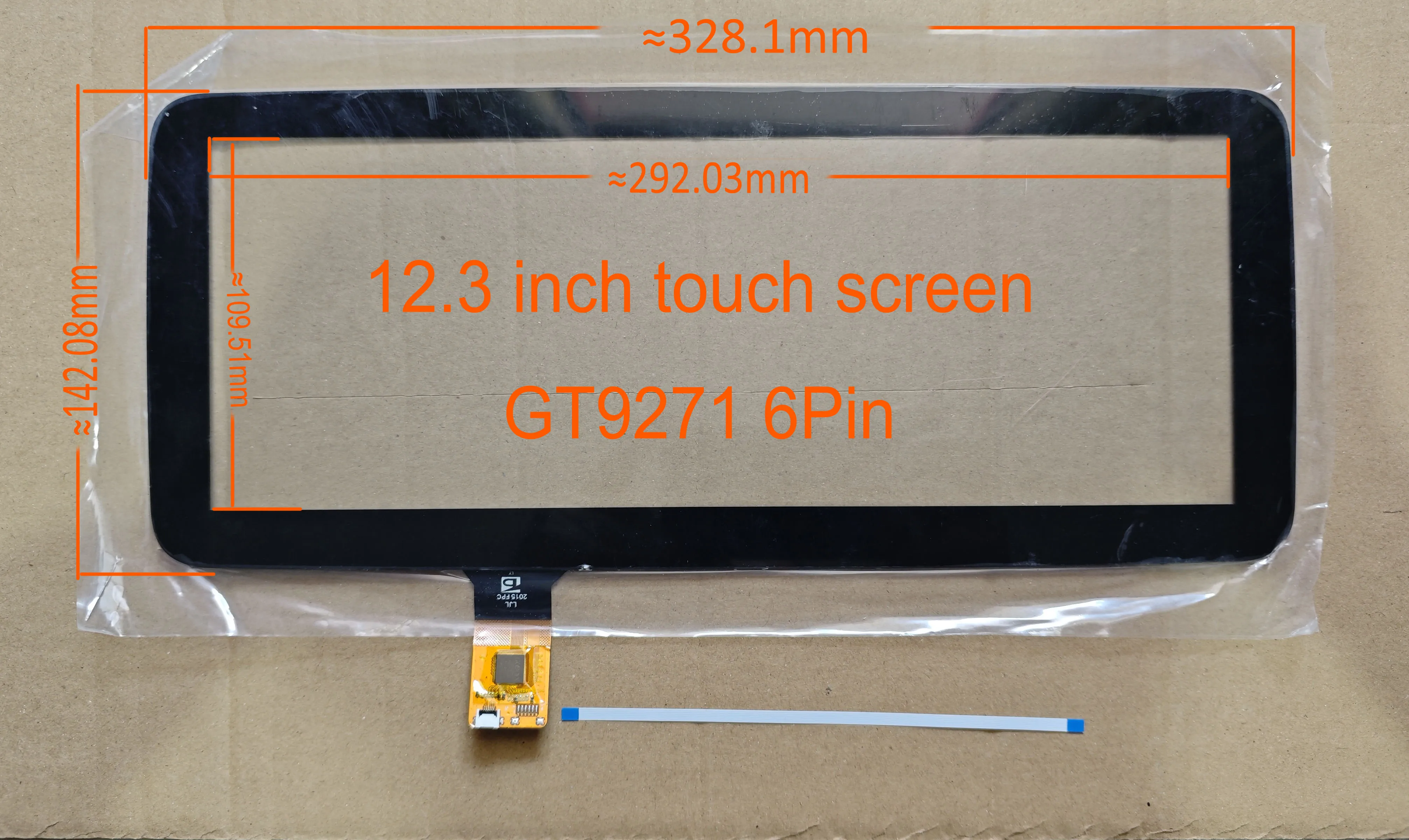 12.3 Inch Touch Screen Sensor Digitizer GT9271 6Pin LJL200 LJL205 ≈324mm*141mm ≈328*142mm
12.3 Inch Touch Screen Sensor Digitizer GT9271 6Pin LJL200 LJL205 ≈324mm*141mm ≈328*142mm