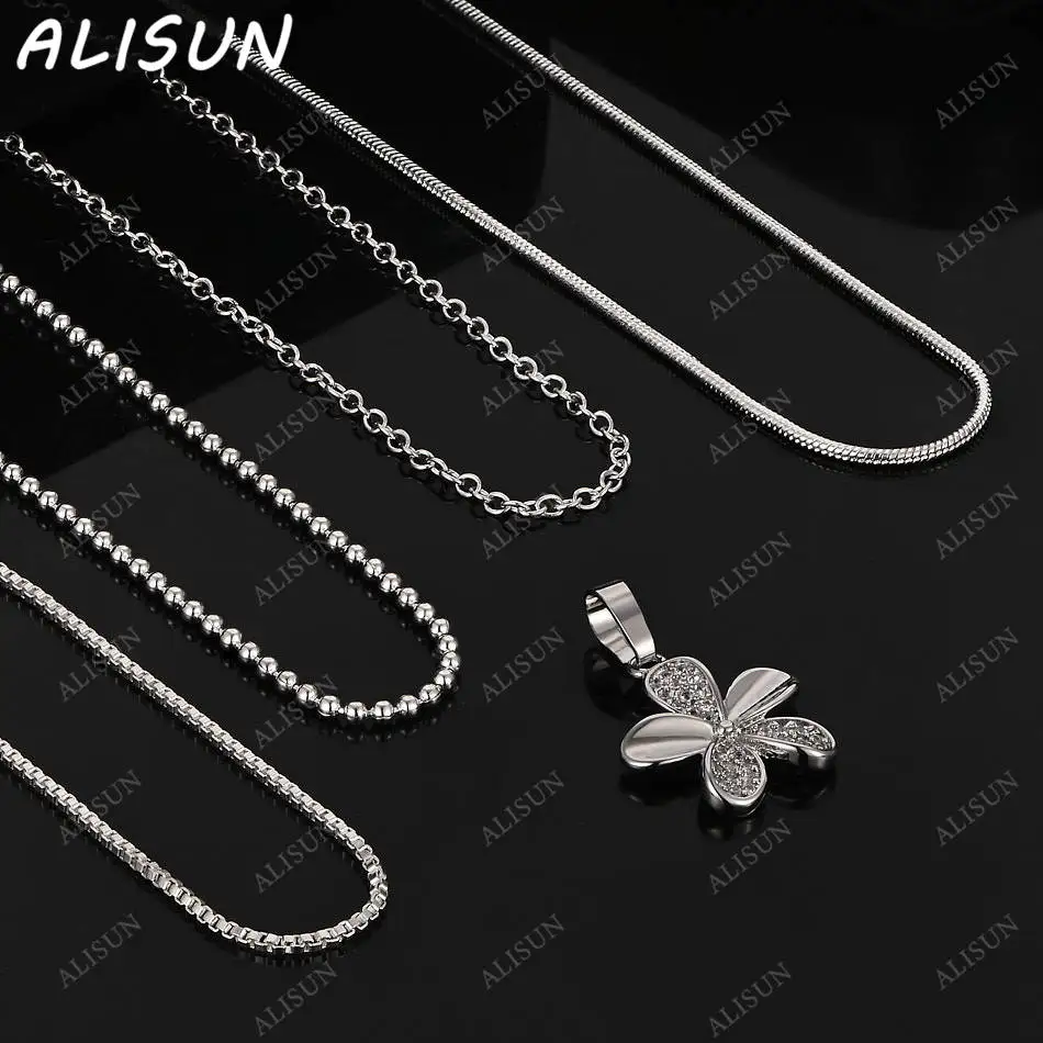 ALISUN 40-75cm 925 Sterling Silver Flower Pendant Necklace For Women Men Charm Trend Birthday Gifts Fashion Party
ALISUN 40-75cm 925 Sterling Silver Flower Pendant Necklace For Women Men Charm Trend Birthday Gifts Fashion Party